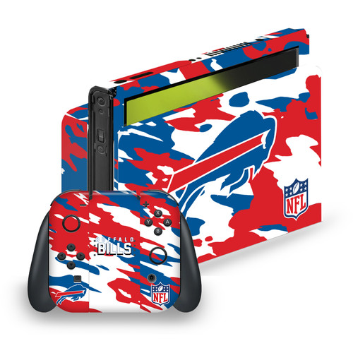 NFL Buffalo Bills Camou Vinyl Sticker Skin Decal Cover for Nintendo Switch OLED Bundle