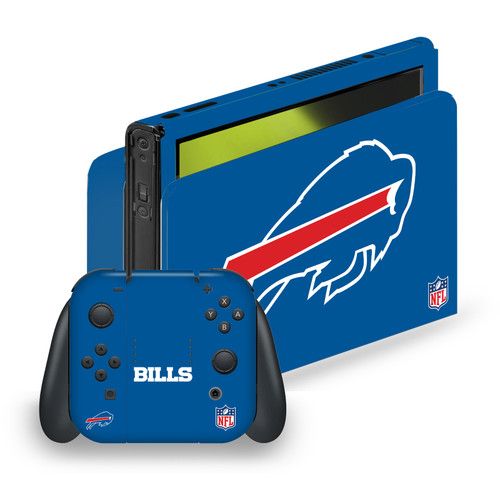 NFL Buffalo Bills Plain Vinyl Sticker Skin Decal Cover for Nintendo Switch OLED Bundle