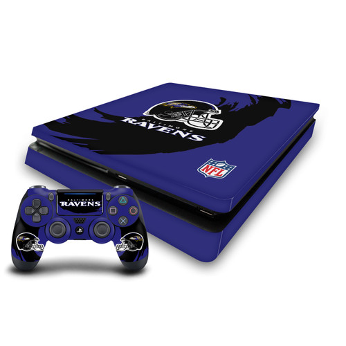 NFL Baltimore Ravens Sweep Stroke Vinyl Sticker Skin Decal Cover for Sony PS4 Slim Console & Controller