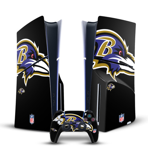 NFL Baltimore Ravens Oversize Vinyl Sticker Skin Decal Cover for Sony PS5 Slim Disc Edition Bundle