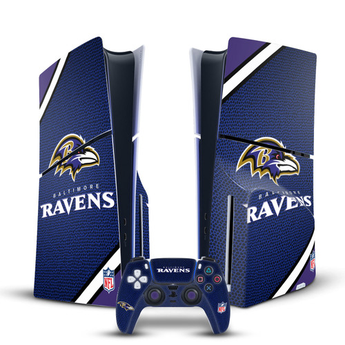 NFL Baltimore Ravens Logo Art Vinyl Sticker Skin Decal Cover for Sony PS5 Slim Disc Edition Bundle