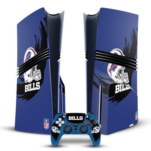 NFL Buffalo Bills Sweep Stroke Vinyl Sticker Skin Decal Cover for Sony PS5 Pro Disc Edition Bundle