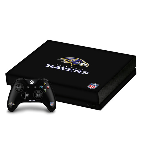 NFL Baltimore Ravens Plain Vinyl Sticker Skin Decal Cover for Microsoft Xbox One X Bundle