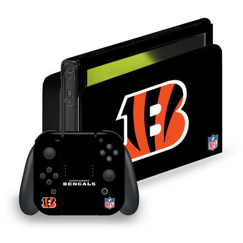 NFL Cincinnati Bengals Plain Vinyl Sticker Skin Decal Cover for Nintendo Switch OLED Bundle