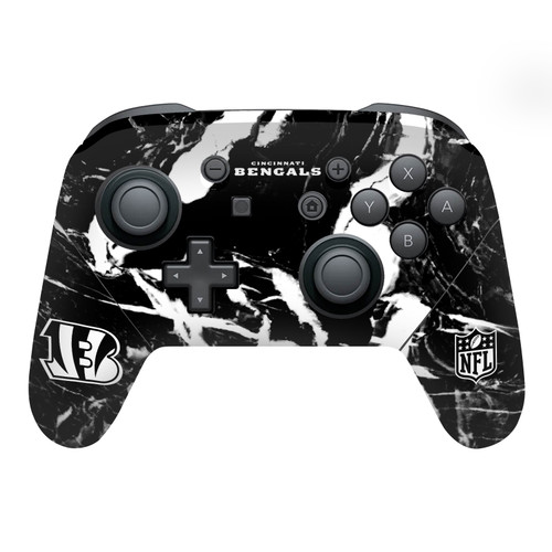 NFL Cincinnati Bengals Marble Vinyl Sticker Skin Decal Cover for Nintendo Switch Pro Controller
