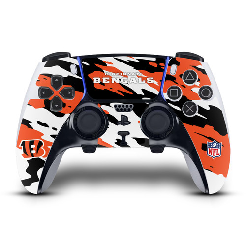 NFL Cincinnati Bengals Camou Vinyl Sticker Skin Decal Cover for Sony PS5 DualSense Edge Controller