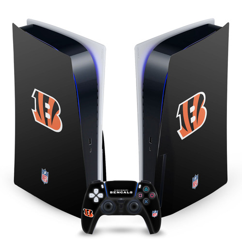 NFL Cincinnati Bengals Plain Vinyl Sticker Skin Decal Cover for Sony PS5 Disc Edition Bundle
