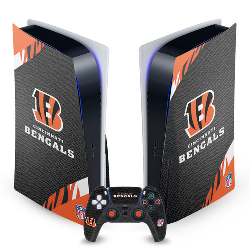 NFL Cincinnati Bengals Logo Art Vinyl Sticker Skin Decal Cover for Sony PS5 Disc Edition Bundle