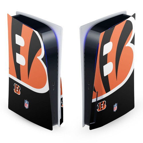 NFL Cincinnati Bengals Oversize Vinyl Sticker Skin Decal Cover for Sony PS5 Disc Edition Console