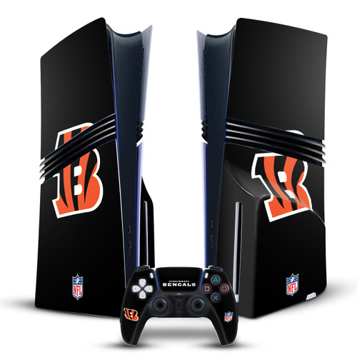 NFL Cincinnati Bengals Plain Vinyl Sticker Skin Decal Cover for Sony PS5 Pro Disc Edition Bundle