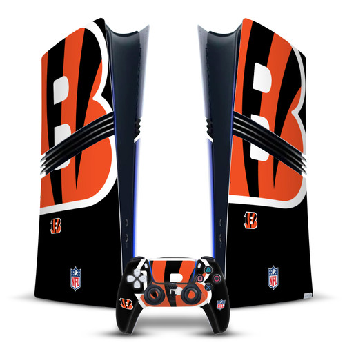 NFL Cincinnati Bengals Oversize Vinyl Sticker Skin Decal Cover for Sony PS5 Pro Digital Edition Bundle