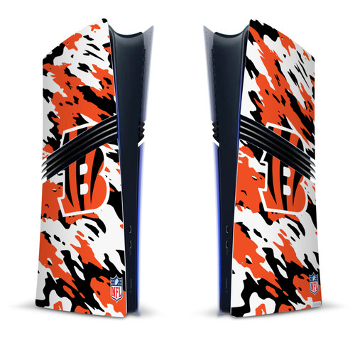 NFL Cincinnati Bengals Camou Vinyl Sticker Skin Decal Cover for Sony PS5 Pro Digital Edition Console