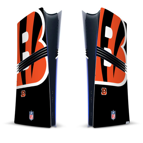 NFL Cincinnati Bengals Oversize Vinyl Sticker Skin Decal Cover for Sony PS5 Pro Digital Edition Console