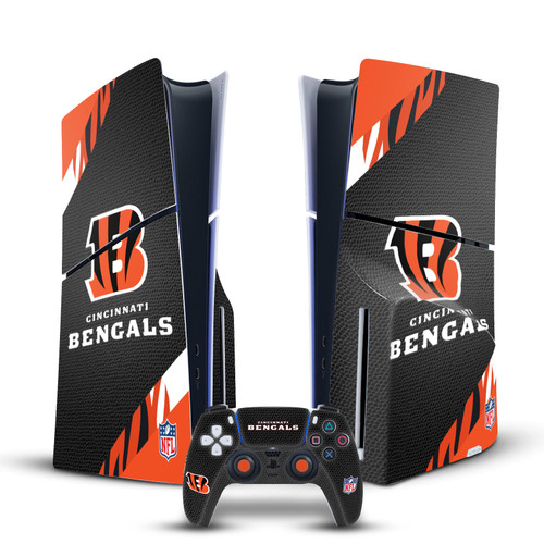 NFL Cincinnati Bengals Logo Art Vinyl Sticker Skin Decal Cover for Sony PS5 Slim Disc Edition Bundle