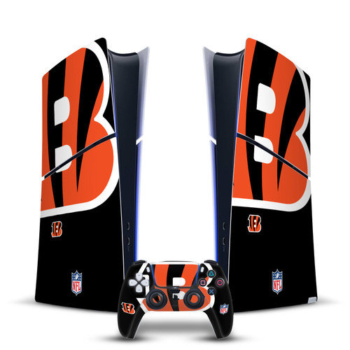 NFL Cincinnati Bengals Oversize Vinyl Sticker Skin Decal Cover for Sony PS5 Slim Digital Edition Bundle