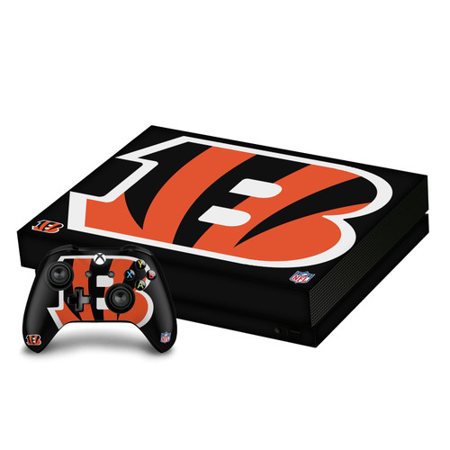 NFL Cincinnati Bengals Oversize Vinyl Sticker Skin Decal Cover for Microsoft Xbox One X Bundle