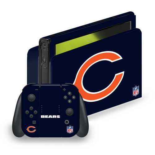 NFL Chicago Bears Plain Vinyl Sticker Skin Decal Cover for Nintendo Switch OLED Bundle