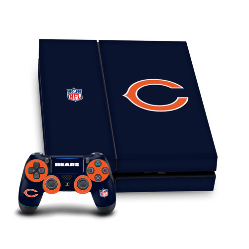 NFL Chicago Bears Plain Vinyl Sticker Skin Decal Cover for Sony PS4 Console & Controller