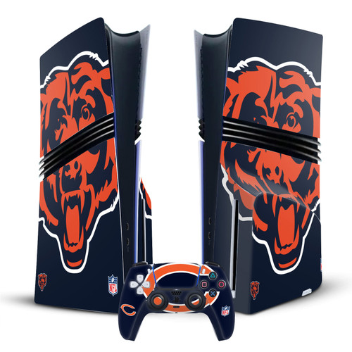 NFL Chicago Bears Oversize Vinyl Sticker Skin Decal Cover for Sony PS5 Pro Disc Edition Bundle