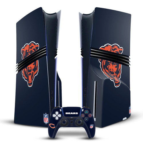 NFL Chicago Bears Plain Vinyl Sticker Skin Decal Cover for Sony PS5 Pro Disc Edition Bundle