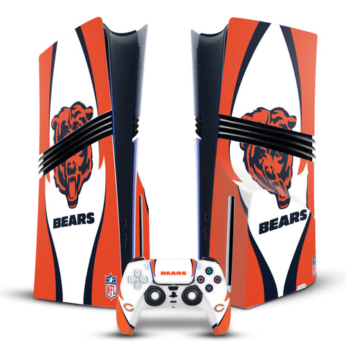 NFL Chicago Bears Side Details Vinyl Sticker Skin Decal Cover for Sony PS5 Pro Disc Edition Bundle