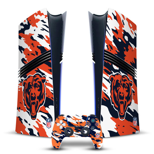 NFL Chicago Bears Camou Vinyl Sticker Skin Decal Cover for Sony PS5 Pro Digital Edition Bundle