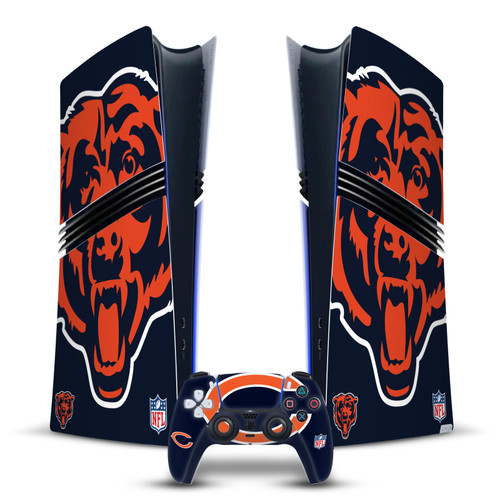 NFL Chicago Bears Oversize Vinyl Sticker Skin Decal Cover for Sony PS5 Pro Digital Edition Bundle
