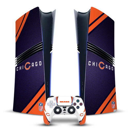 NFL Chicago Bears Side Details Vinyl Sticker Skin Decal Cover for Sony PS5 Pro Digital Edition Bundle