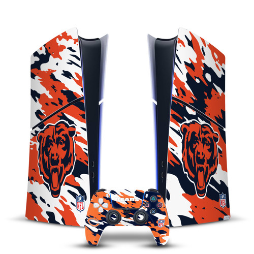 NFL Chicago Bears Camou Vinyl Sticker Skin Decal Cover for Sony PS5 Slim Digital Edition Bundle