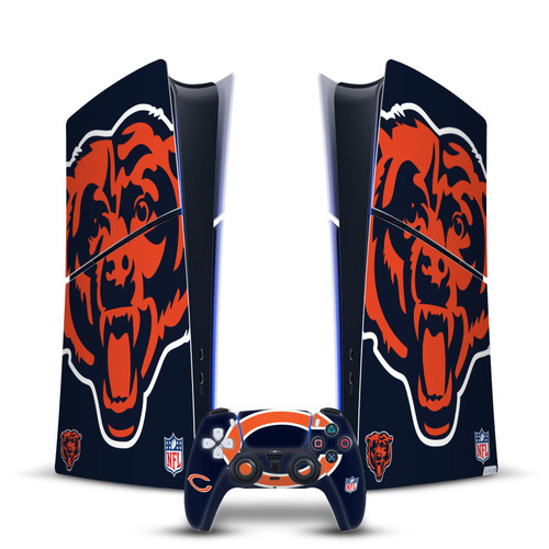 NFL Chicago Bears Oversize Vinyl Sticker Skin Decal Cover for Sony PS5 Slim Digital Edition Bundle
