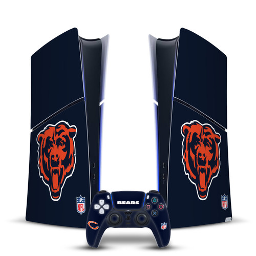 NFL Chicago Bears Plain Vinyl Sticker Skin Decal Cover for Sony PS5 Slim Digital Edition Bundle