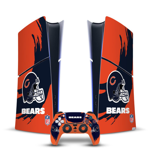 NFL Chicago Bears Sweep Stroke Vinyl Sticker Skin Decal Cover for Sony PS5 Slim Digital Edition Bundle