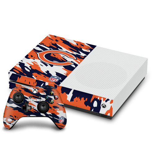 NFL Chicago Bears Camou Vinyl Sticker Skin Decal Cover for Microsoft One S Console & Controller