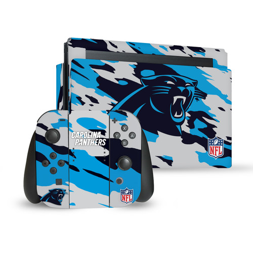 NFL Carolina Panthers Camou Vinyl Sticker Skin Decal Cover for Nintendo Switch Bundle