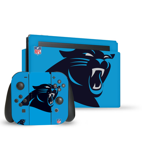 NFL Carolina Panthers Oversize Vinyl Sticker Skin Decal Cover for Nintendo Switch Bundle