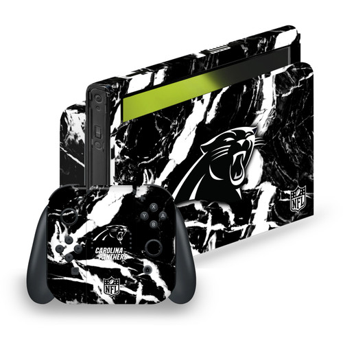 NFL Carolina Panthers Marble Vinyl Sticker Skin Decal Cover for Nintendo Switch OLED Bundle