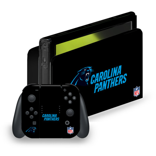 NFL Carolina Panthers Plain Vinyl Sticker Skin Decal Cover for Nintendo Switch OLED Bundle