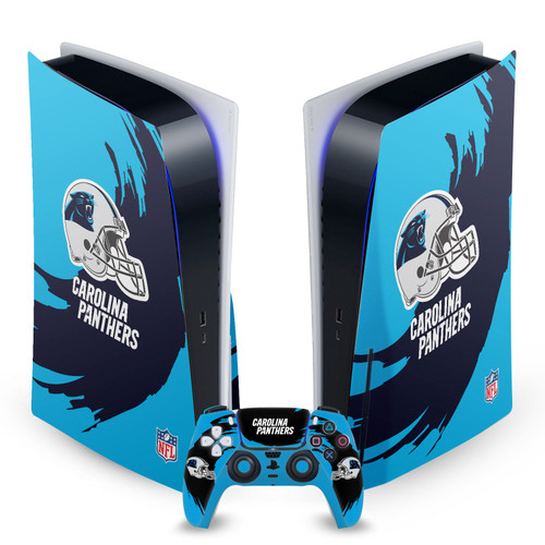 NFL Carolina Panthers Sweep Stroke Vinyl Sticker Skin Decal Cover for Sony PS5 Disc Edition Bundle