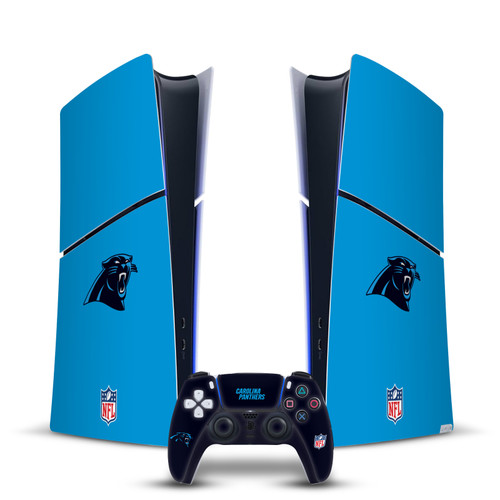 NFL Carolina Panthers Plain Vinyl Sticker Skin Decal Cover for Sony PS5 Slim Digital Edition Bundle
