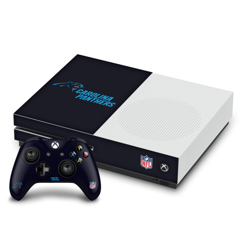 NFL Carolina Panthers Plain Vinyl Sticker Skin Decal Cover for Microsoft One S Console & Controller