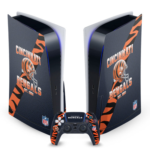 NFL Team 1 Cincinnati Bengals Vinyl Sticker Skin Decal Cover for Sony PS5 Disc Edition Bundle