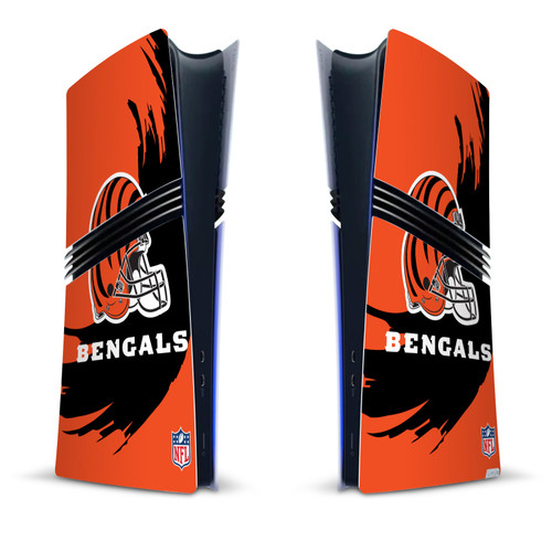 NFL Cincinnati Bengals Sweep Stroke Vinyl Sticker Skin Decal Cover for Sony PS5 Pro Digital Edition Console