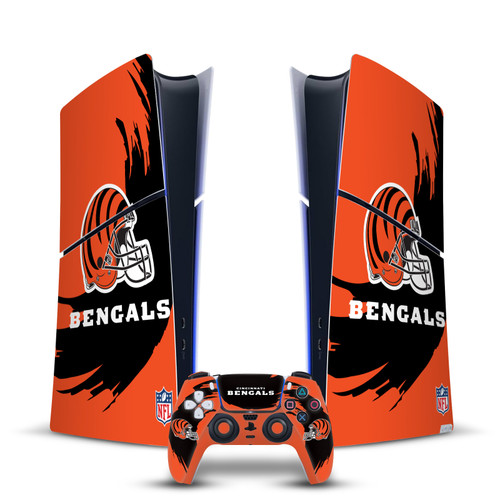 NFL Cincinnati Bengals Sweep Stroke Vinyl Sticker Skin Decal Cover for Sony PS5 Slim Digital Edition Bundle
