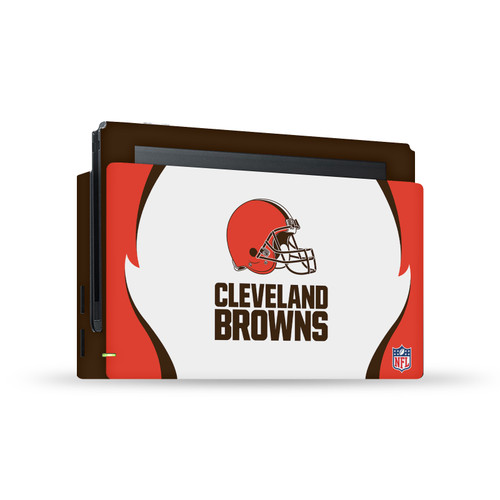NFL Cleveland Browns Side Details Vinyl Sticker Skin Decal Cover for Nintendo Switch Console & Dock