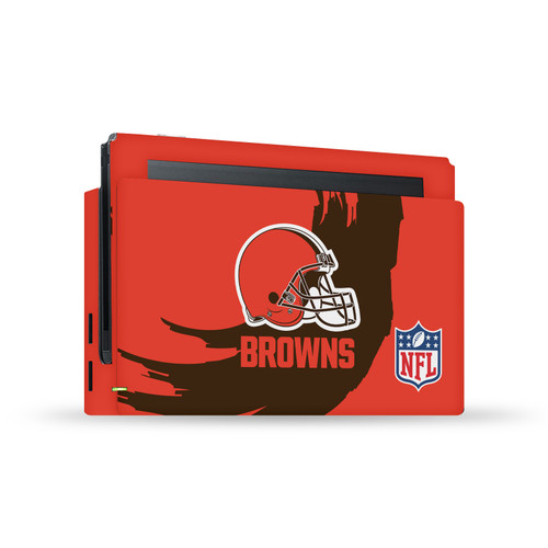 NFL Cleveland Browns Sweep Stroke Vinyl Sticker Skin Decal Cover for Nintendo Switch Console & Dock