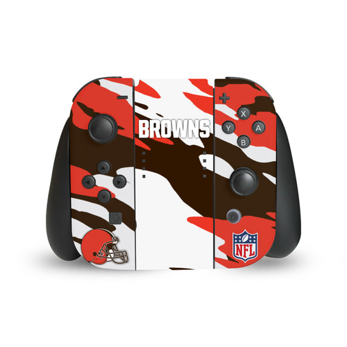 NFL Cleveland Browns Camou Vinyl Sticker Skin Decal Cover for Nintendo Switch Joy Controller