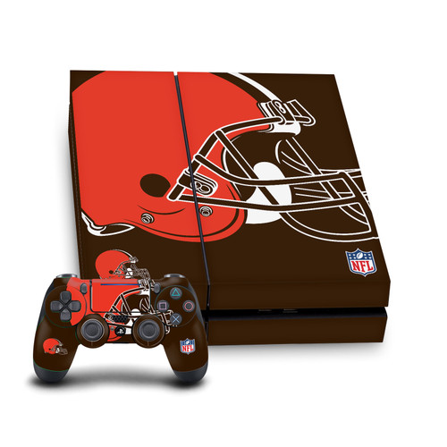 NFL Cleveland Browns Oversize Vinyl Sticker Skin Decal Cover for Sony PS4 Console & Controller