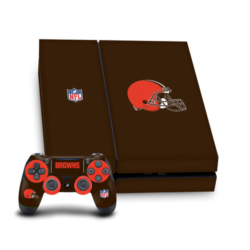NFL Cleveland Browns Plain Vinyl Sticker Skin Decal Cover for Sony PS4 Console & Controller