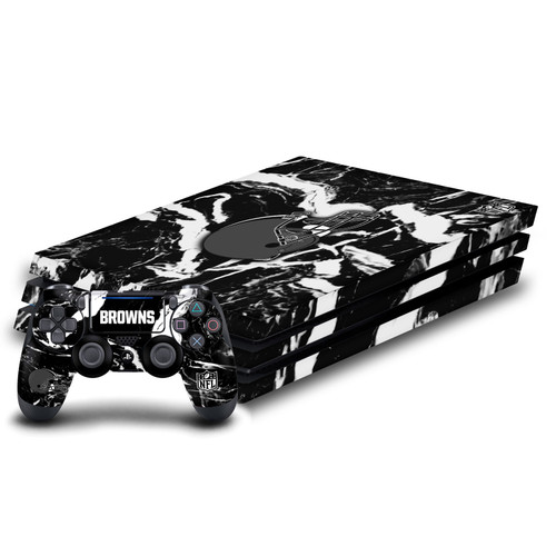 NFL Cleveland Browns Marble Vinyl Sticker Skin Decal Cover for Sony PS4 Pro Bundle