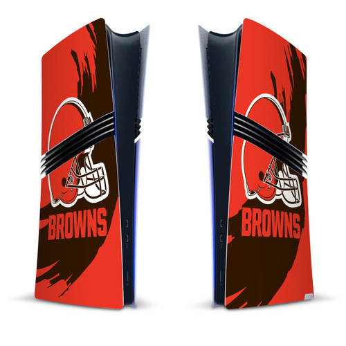 NFL Cleveland Browns Sweep Stroke Vinyl Sticker Skin Decal Cover for Sony PS5 Pro Digital Edition Console